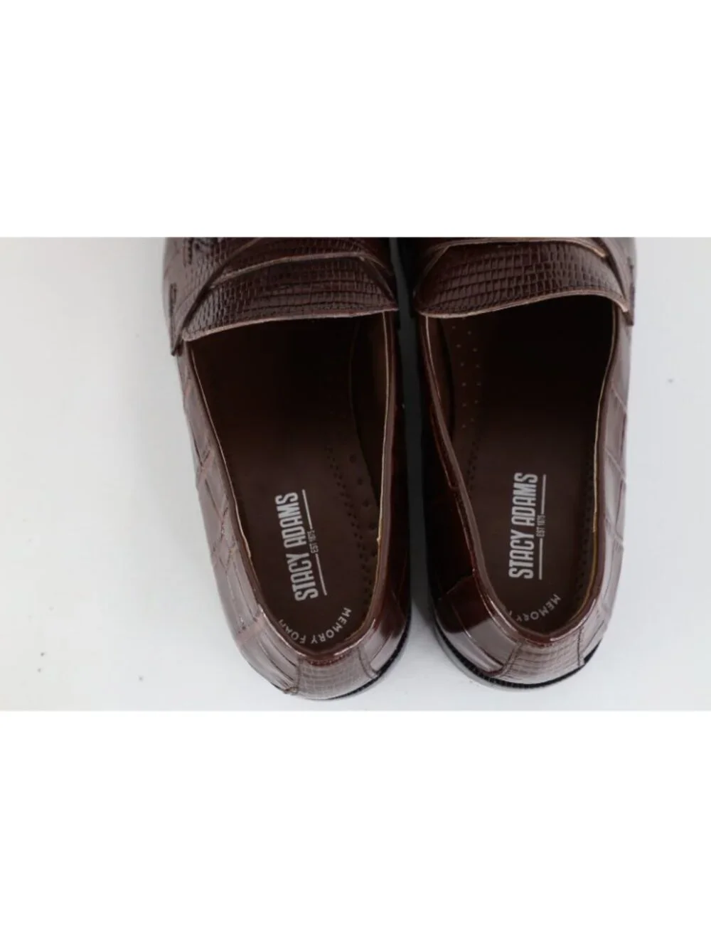 Deadstock Vintage Streetwear Mens 11.5 M Genuine Snakeskin Loafers Shoes Brown